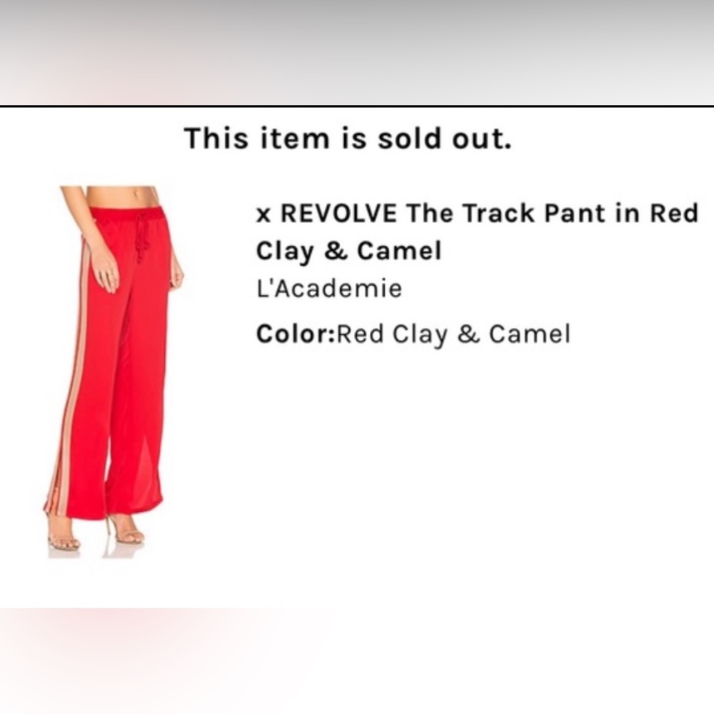 L’Academic Track Pant in Red Clay & Camel Size M